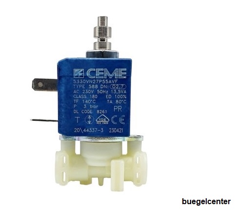 Magnetventil-Ceme-230VagrJiYfj31Z61 CEME 5330VN27P55AVF Magnetventil 230V für DeLonghi Kaffeevollautomat 3/2Wege, siehe Beschreibung