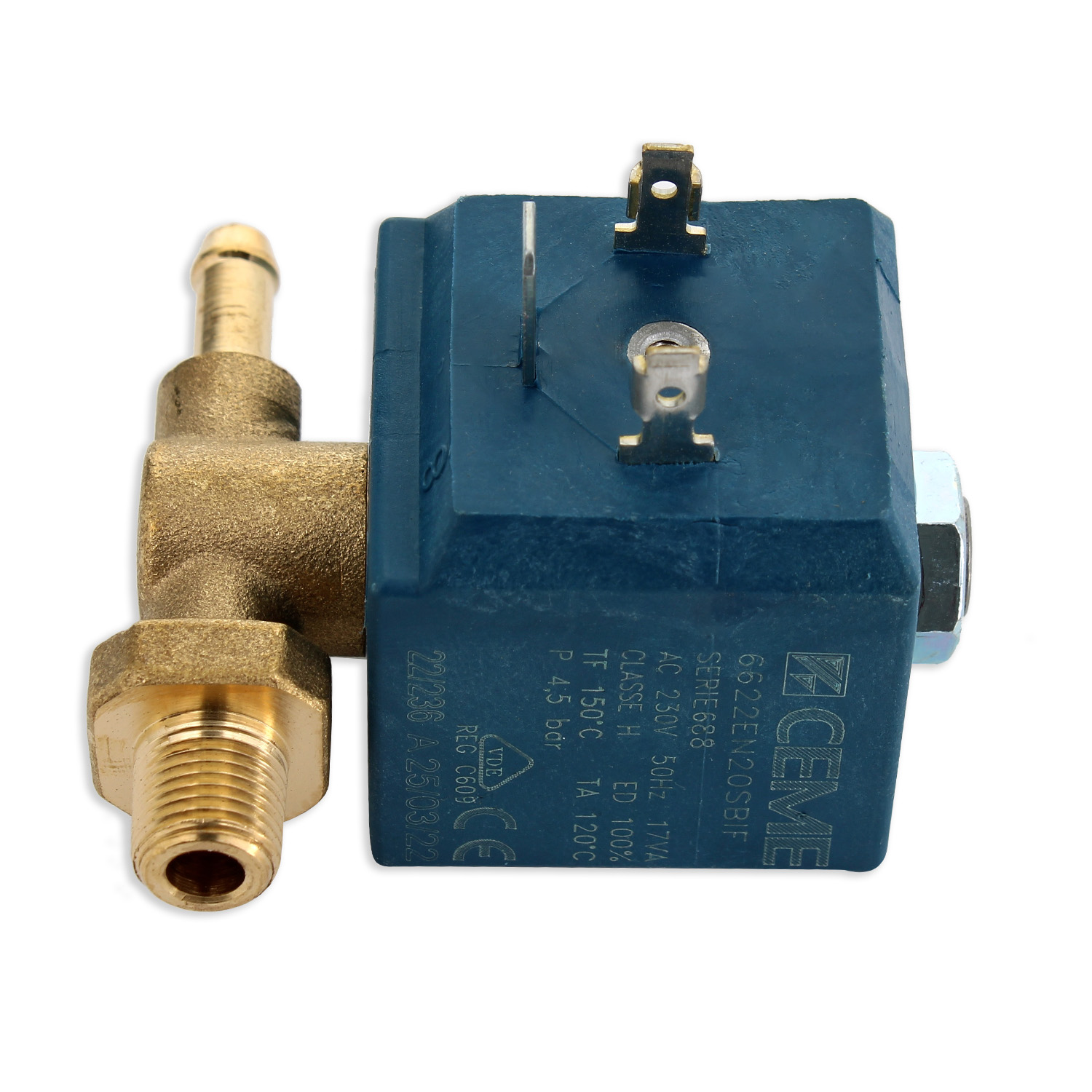 CEME 6622 Magnetventil Gewinde 1/8" für Dampfreiniger Dampfbügelstation Dampfstrahler