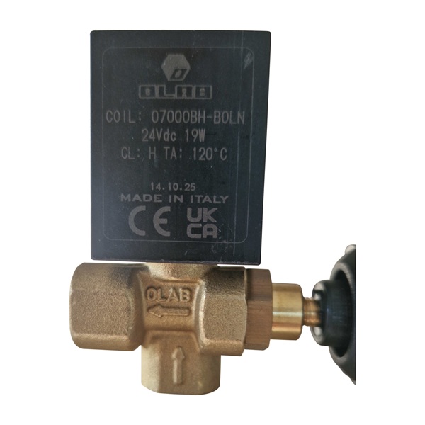 OLAB 7000 Magnetventil 2 Wege 1/4 Zoll 230V - 24V/AC - 24V/DC  mit Dampfregulierung