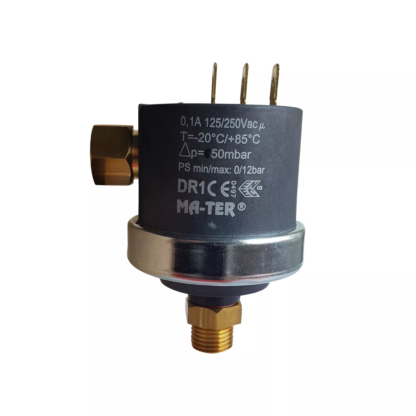 Mater differential pressure switch DR1 G1/4 50mbar max 125V/AC or DR1 max 250V