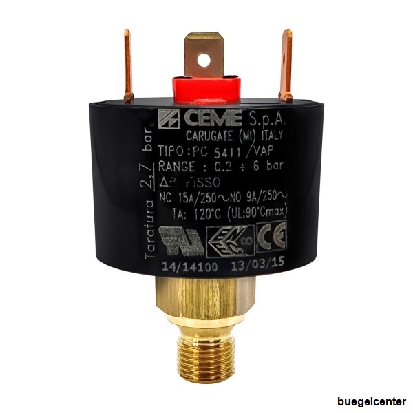 Druckschalter-Ceme-5411 Druckschalter CEME 5411  G1/8“, 0,2-6,0bar einstellbar, Voreinstellung 3,2bar Ersetzt Ceme 5410