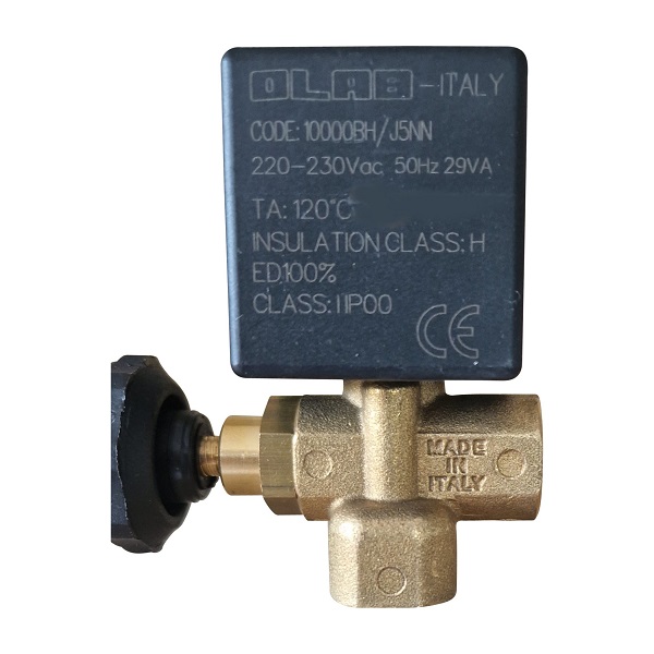 Magnetventil OLAB 10000 2 Wege 1/4 Zoll,  230V/29VA mit Dampfregulierung